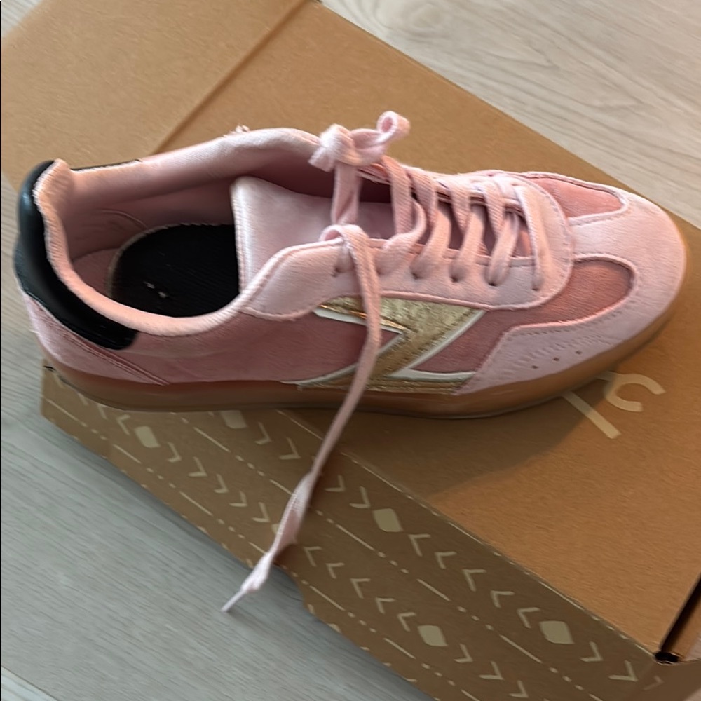 Pink and Black Sneakers
